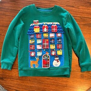 Mini Boden Advent Calendar Sweatshirt Size 8/9